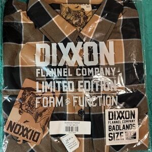 DIXXON Limited Edition Black and Brown Plaid Shirt NEW IN BAG